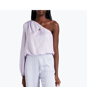 Cami ny Lenore one shoulder blouse in lavender. Size xs.